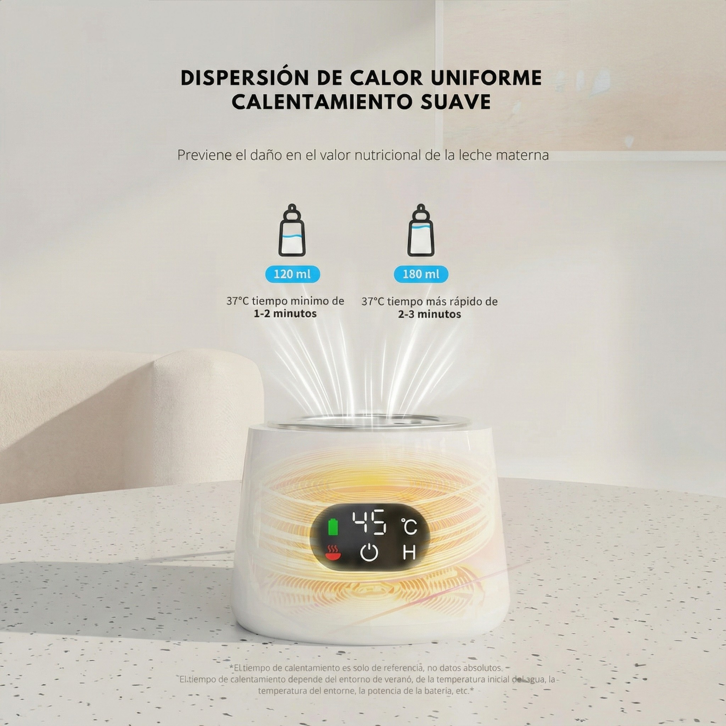 Calentador portátil de biberones