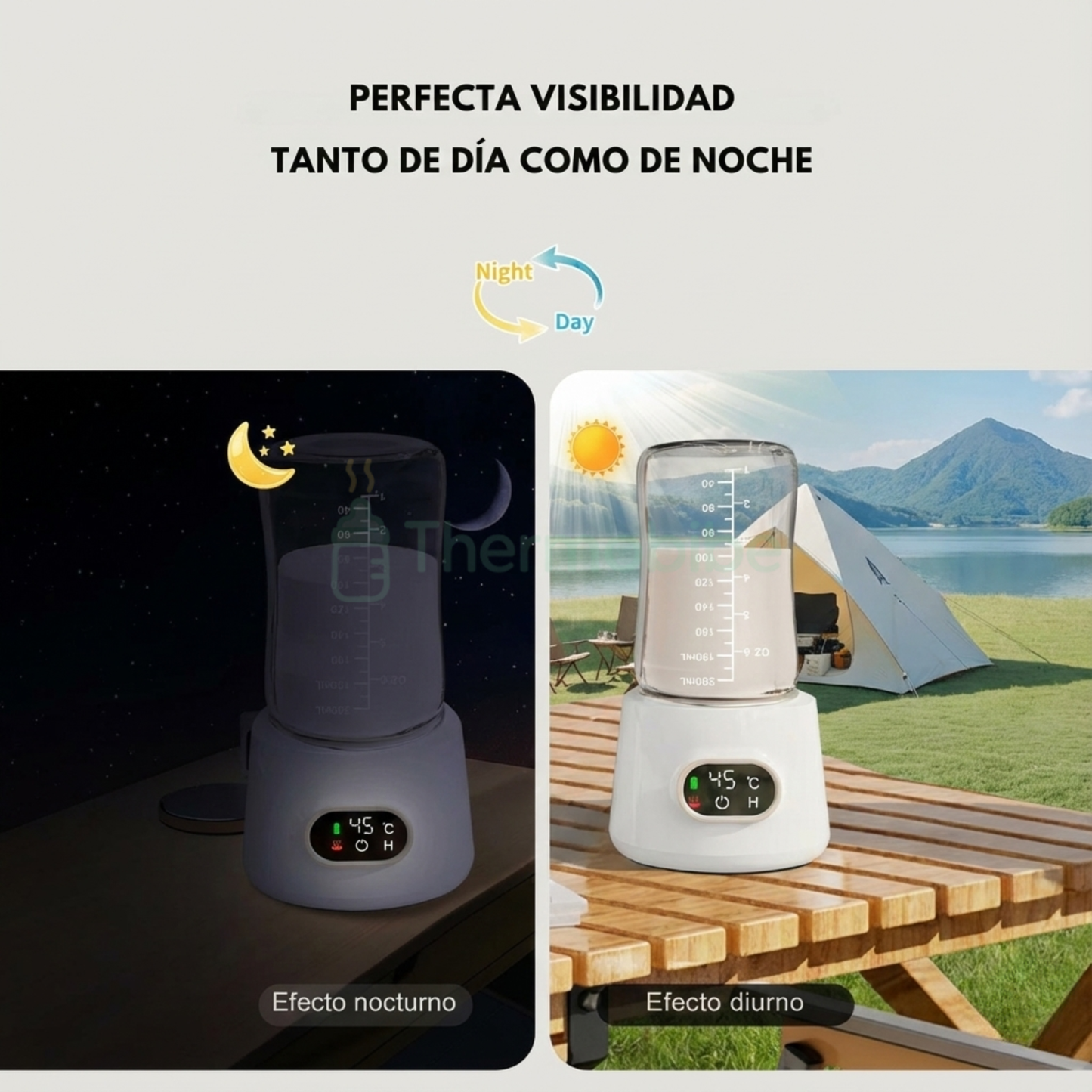 Calentador portátil de biberones